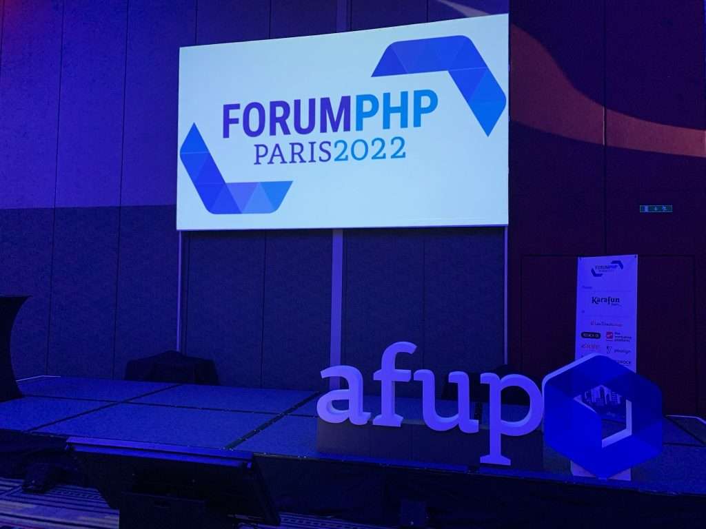 Scène forum PHP Paris 2022 AFUP